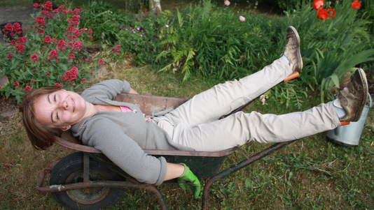 Jardinier durant un noeud lunaire