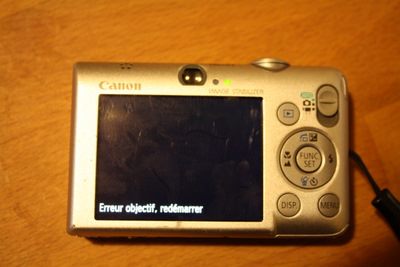 Obsolescence programmée Canon Ixus