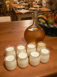 Yaourts maison au sirop de coing